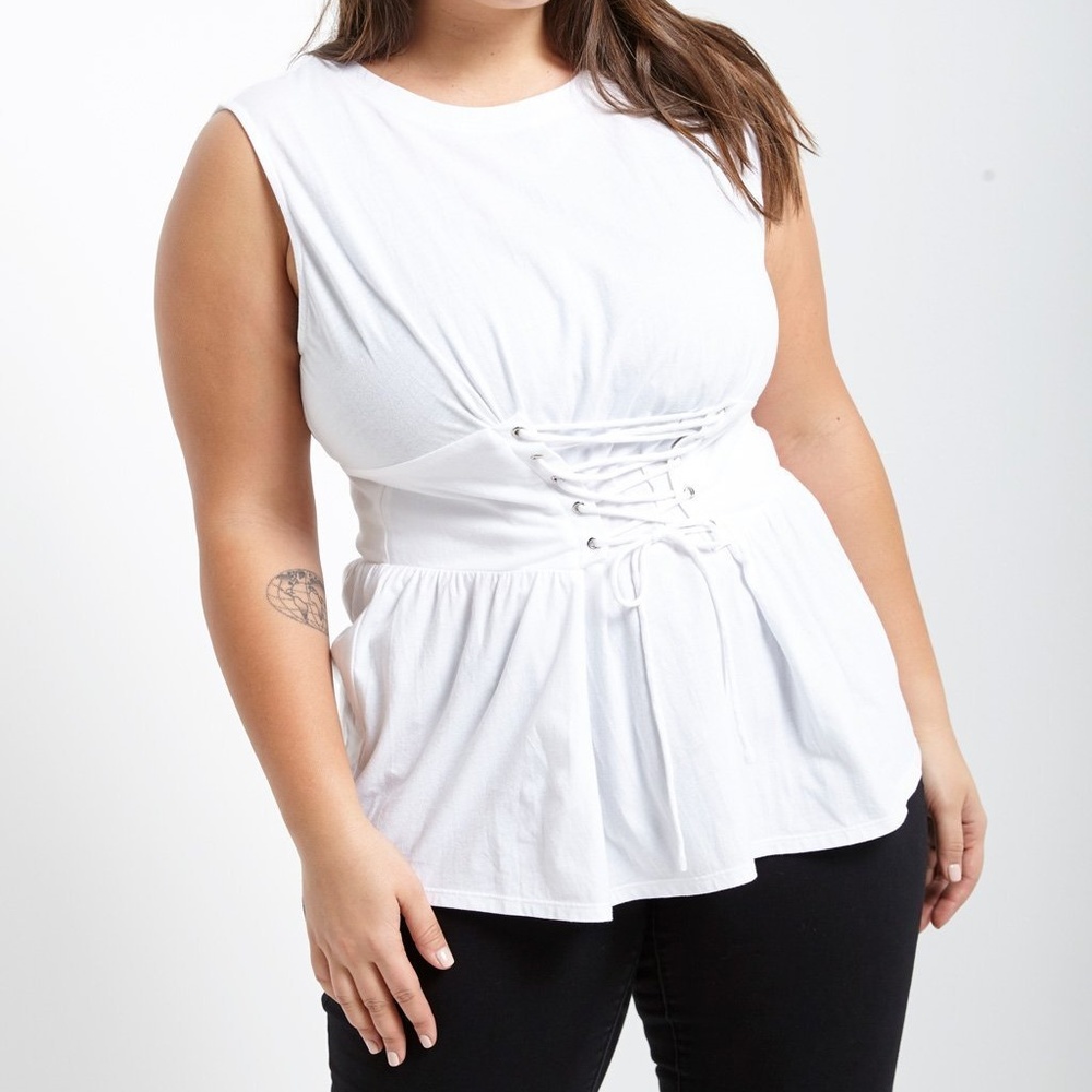Curvy Queen Corset Lace Tee